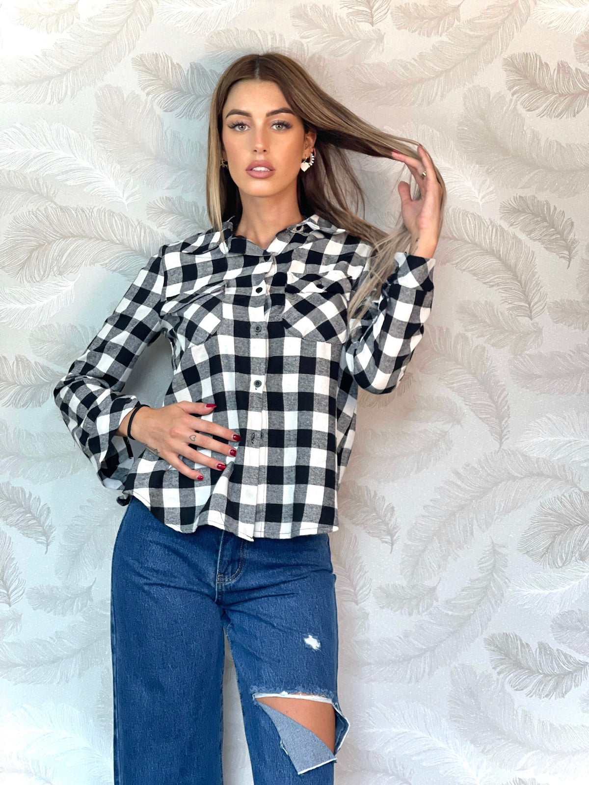 Camicia a quadri Black & White