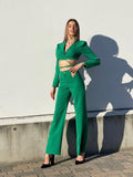 Completo top e pantalone verde