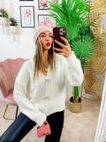 Maglione Bianco con fiocchi gioiello