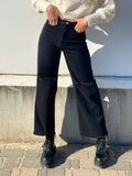 Jeans wide leg nero