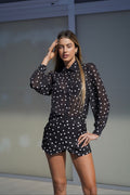 Completo camicia e short a pois