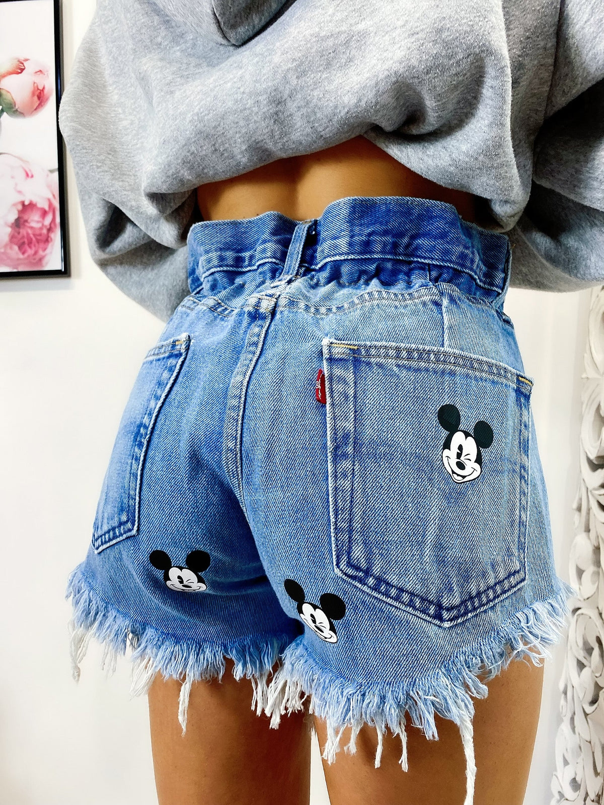 Short Levi’s Vintage con stampa topolino bagno medio