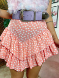 Gonna con balza e cuori asimmetrica