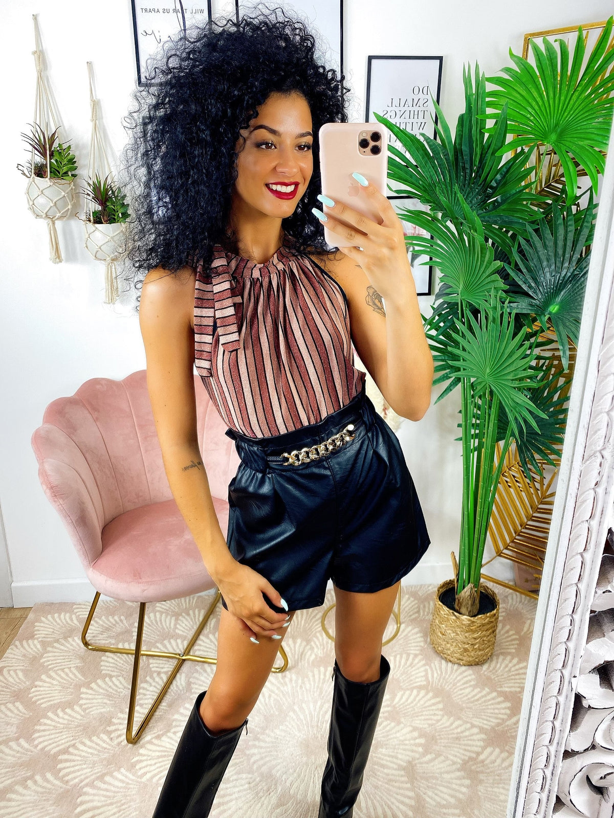 Top a righe Glitter