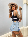 Short jeans borchie e patch