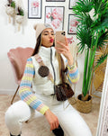 Bomber in ecopelle smanicato Bianco