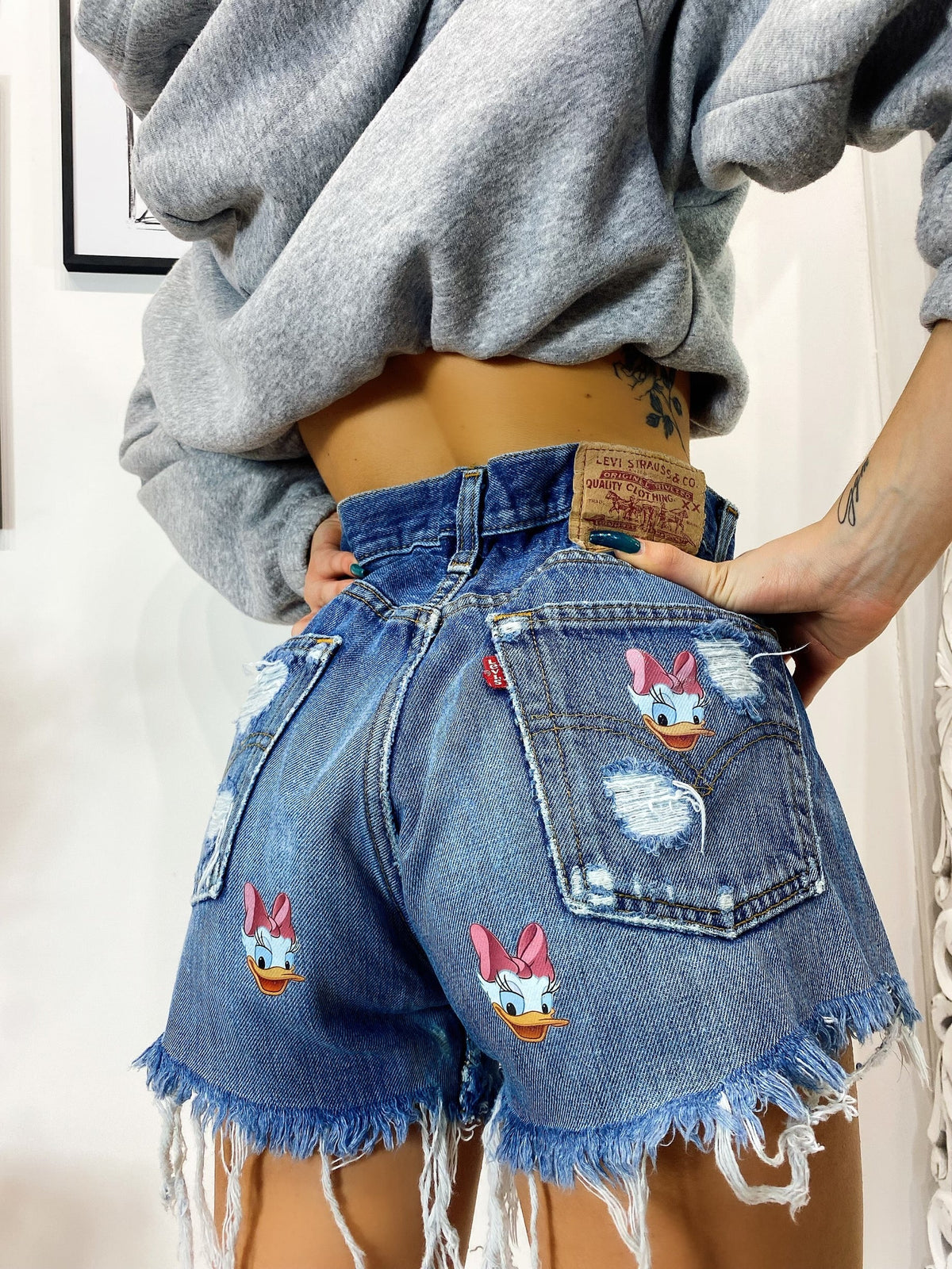 Short Levi’s Vintage con stampa Paperina bagno medio
