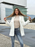 Blazer bianco con cintura