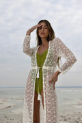 Kimono in pizzo bianco