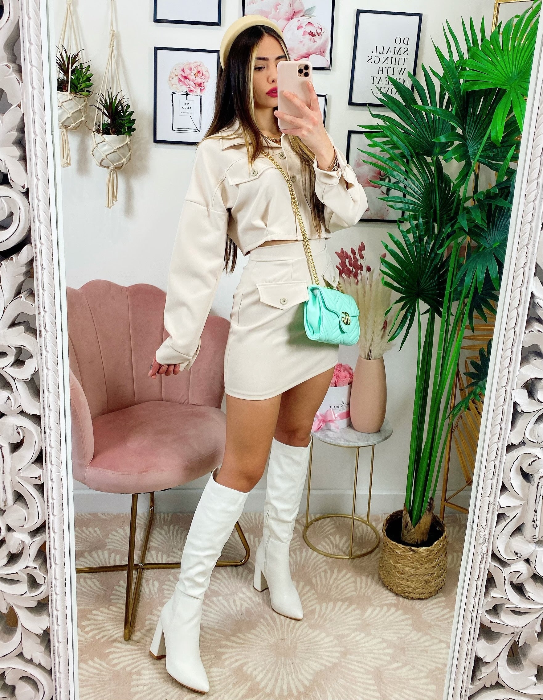 Completo Gonna e camicia Beige