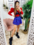 Top con spalline bombate Rosso