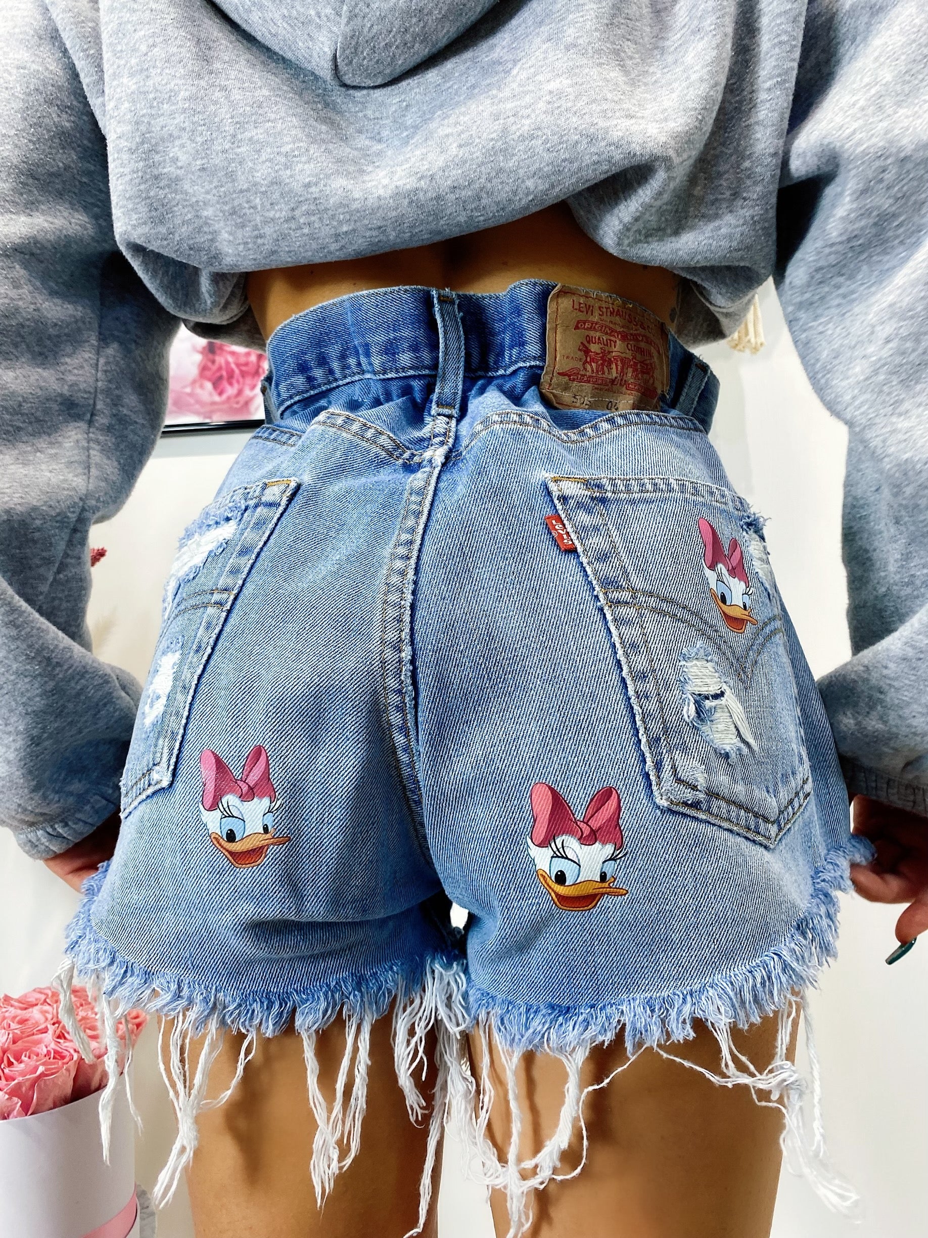 Short Levi’s Vintage con stampa Paperina medio chiaro