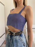 Top luxsequin blu
