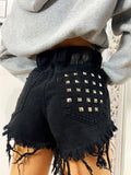 Short Levi’s Vintage nero con borchie