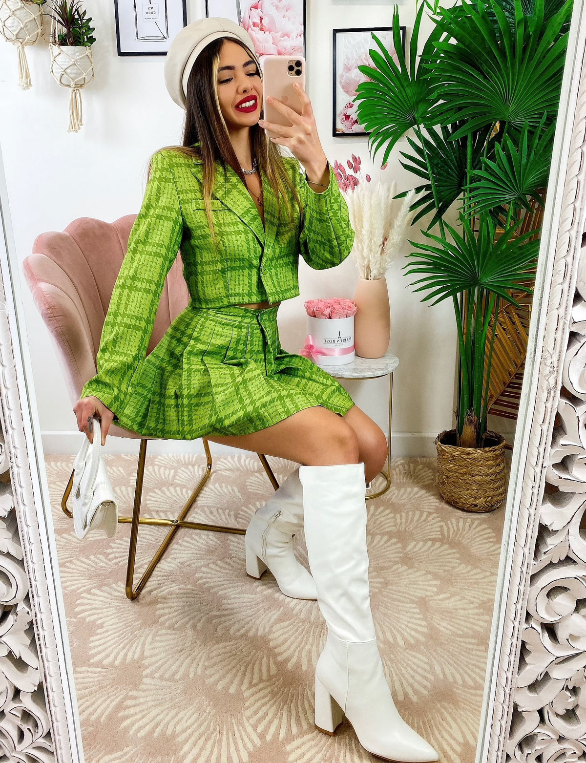 Completo Giacca Corta e Gonna Verde