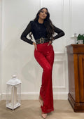 Completo Pantalone e body in paillettes