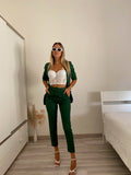 Completo giacca e pantalone verde