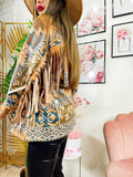 Cappotto con frange