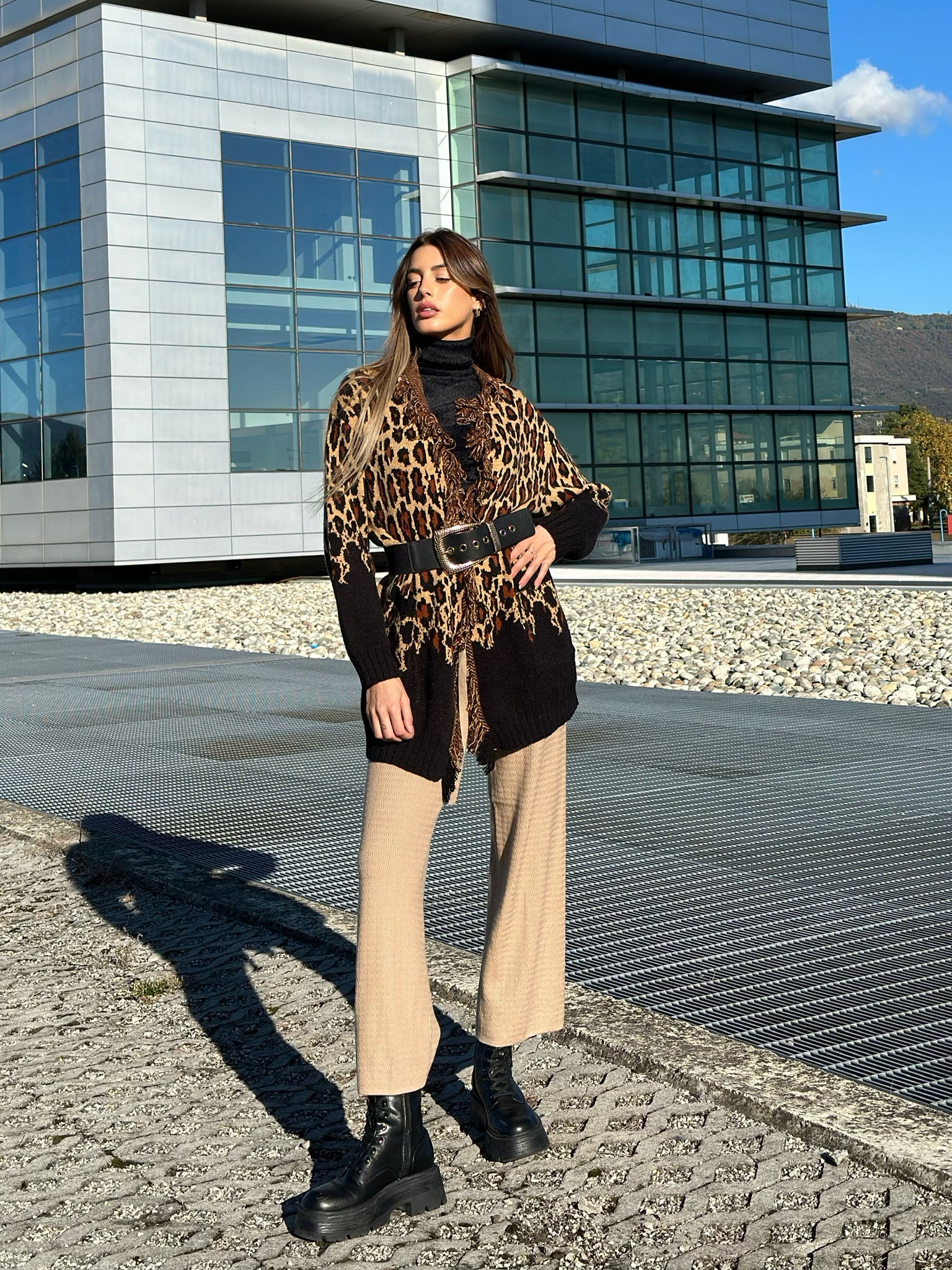 Cardigan animalier