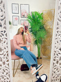 Maglione top quality con perle rosa