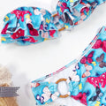 Bikini con farfalle celeste