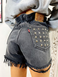 Short Levi’s Vintage con Borchie bagno grigio