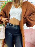 Cardigan lungo camel