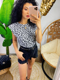 Short nero jeans con strappini
