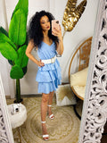 Abito a balze in cotone carta da zucchero