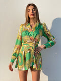 Abito etnico giallo e verde