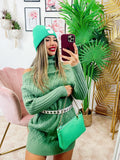 Borsa in pelle verde