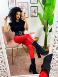 Leggins eco pelle Rosso