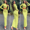 Completo verde mela top e gonna Jasmine