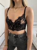 Bralette in pizzo nera