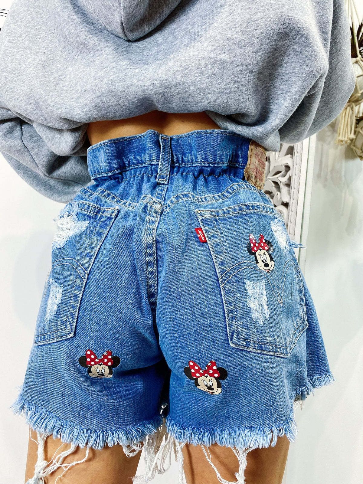 Short Levi’s Vintage stampa topolina con strappi