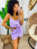 Completo casual top e short