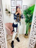 Jeans con borchie Bianco