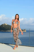 Bikini zebrato con gonna