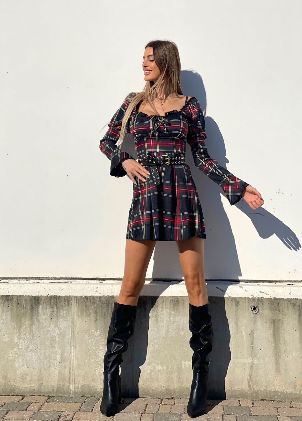 Abito scozzese base nero