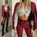 Set giacca e pantalone scozzese