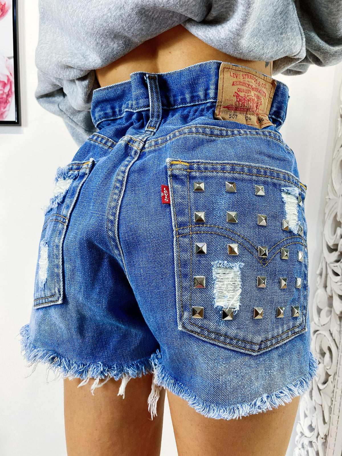 Short Levi’s Vintage con Borchie bagno medio