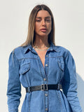 Abito in jeans con cintura