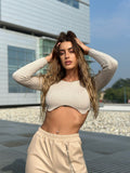 Top a onde beige