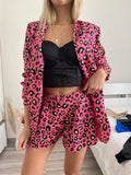 Completo giacca e Short maculato Fuxia