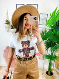 T-shirt con stampa Teddy