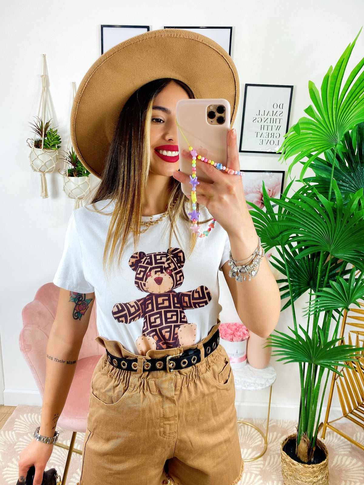 T-shirt con stampa Teddy