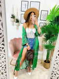 Kimono stampa bandana Verde