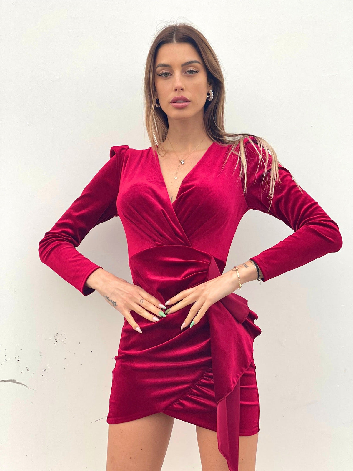 Abito Rosso con fusciacca