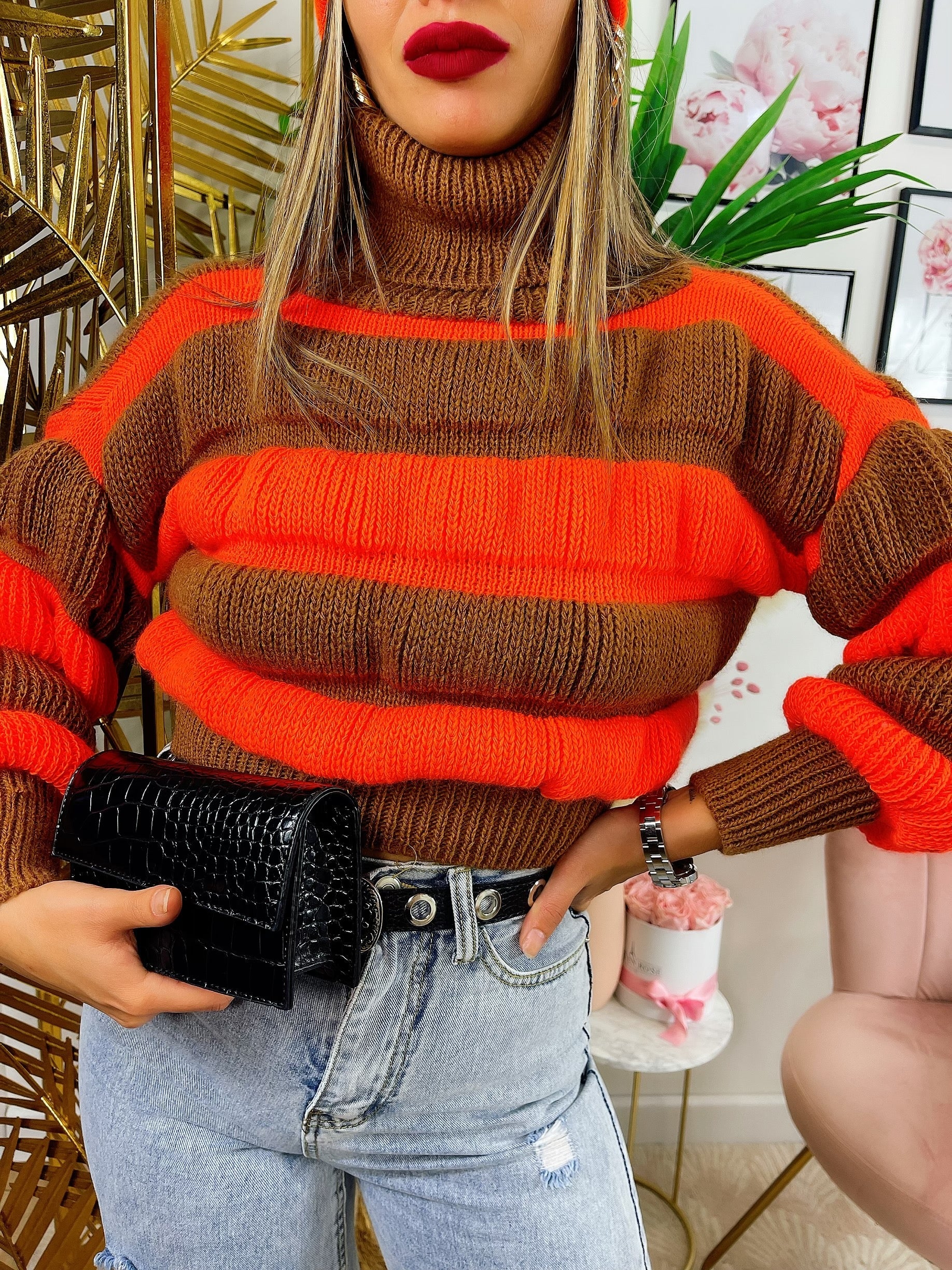 Maglione Rebel arancio Camel