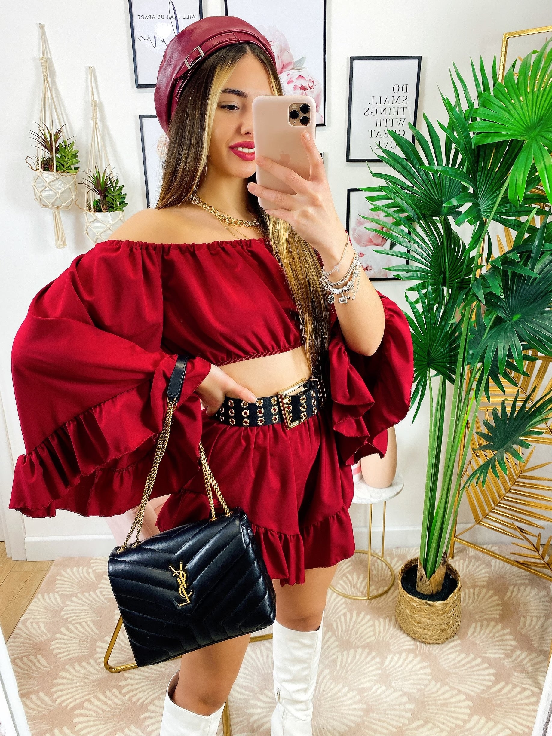 Completo due pezzi bordeaux